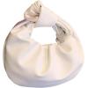image:imageGORGLITTER Womens Cute Hobo Bag Ruched Twist PU Leather Clutch Purse Handbag with Magnetic Closure  Cute Ruched Twist PU LeatherWhite