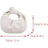 image:imageGORGLITTER Womens Cute Hobo Bag Ruched Twist PU Leather Clutch Purse Handbag with Magnetic Closure  Cute Ruched Twist PU LeatherWhite