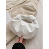image:imageGORGLITTER Womens Cute Hobo Bag Ruched Twist PU Leather Clutch Purse Handbag with Magnetic Closure  Cute Ruched Twist PU LeatherWhite
