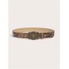 image:imageGORGLITTER Womens Embossed Buckle Cowgirl Cowboy Belt Vintage Pattern Leather Country Rodeo Western BeltsLight Brown