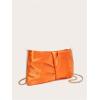 image:imageGORGLITTER Womens Evening Bag Birthday Wedding Party Prom Handbag Small Dressy Formal Purse Pleated Satin ClutchOrange