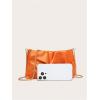 image:imageGORGLITTER Womens Evening Bag Birthday Wedding Party Prom Handbag Small Dressy Formal Purse Pleated Satin ClutchOrange