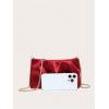 image:imageGORGLITTER Womens Evening Bag Birthday Wedding Party Prom Handbag Small Dressy Formal Purse Pleated Satin ClutchRed