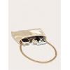image:imageGORGLITTER Womens Evening Bag Birthday Wedding Party Prom Handbag Small Dressy Formal Purse Pleated Satin ClutchSolid Champagne