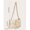 image:imageGORGLITTER Womens Evening Bag Birthday Wedding Party Prom Handbag Small Dressy Formal Purse Pleated Satin ClutchSolid Champagne