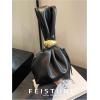 image:imageGORGLITTER Womens Evening Bag Wedding Party Prom Handbag Small Tote Dressy Formal Purse Pleated PU Leather ClutchBlack