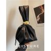 image:imageGORGLITTER Womens Evening Bag Wedding Party Prom Handbag Small Tote Dressy Formal Purse Pleated PU Leather ClutchBlack