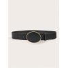 image:imageGORGLITTER Womens Floral Western Belts Oval Buckle Vintage Leather BeltsBlack