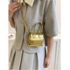 image:imageGORGLITTER Womens Gold Mini Bag Metallic Top Handle Crossbody Evening Party Handbag Purses Formal Flap Clutch BagsGold