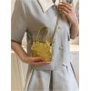 image:imageGORGLITTER Womens Gold Mini Bag Metallic Top Handle Crossbody Evening Party Handbag Purses Formal Flap Clutch BagsGold