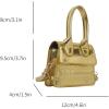 image:imageGORGLITTER Womens Gold Mini Bag Metallic Top Handle Crossbody Evening Party Handbag Purses Formal Flap Clutch BagsGold