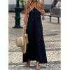 image:imageGORGLITTER Womens Halter Maxi Dress Beach Wedding Guest Bow Flowy Backless Bump Friendly A Line Birthday Prom SundressBlack