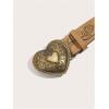 image:imageGORGLITTER Womens Heart Belt Y2k Belts Cowgirl Belt Vintage Western PU Leather BeltsBronze