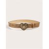 image:imageGORGLITTER Womens Heart Belt Y2k Belts Cowgirl Belt Vintage Western PU Leather BeltsBronze