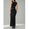 image:imageGORGLITTER Womens Lace Patchwork Maxi Dresses Elegant Classy Sleeveless Birthday Dinner Cocktail Formal Prom DressBlack