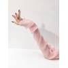 image:imageGORGLITTER Womens Mesh Sheer Ruched Arm Sleeves Ruffle Hem Gloves Summer Vacation Beachy Bachelorette OutfitsPink