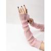 image:imageGORGLITTER Womens Mesh Sheer Ruched Arm Sleeves Ruffle Hem Gloves Summer Vacation Beachy Bachelorette OutfitsPink