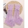 image:imageGORGLITTER Womens Mesh Sheer Ruched Arm Sleeves Ruffle Hem Gloves Summer Vacation Beachy Bachelorette OutfitsPurple