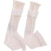image:imageGORGLITTER Womens Mesh Sheer Ruched Arm Sleeves Ruffle Hem Gloves Summer Vacation Beachy Bachelorette OutfitsWhite