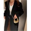 image:imageGORGLITTER Womens Metallic Clutch Purse Glamourous Crossbody Handbags Top Handle Mini Chain BagsGold