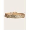 image:imageGORGLITTER Womens Rhinestone Cowgirl Belts Bling Western Leather Belt for Jeans PantsGold