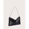 image:imageGORGLITTER Womens Satin Evening Handbag Wedding Prom Clutch Purse Party Formal Cocktail Clutches Shoulder BagBlack