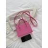 image:imageGORGLITTER Womens Small Crossbody Purse Double Handle Satchel Shoulder Bag Crossbody Square Bag Purse Handbag  Small Double Handle Crossbody Square BagHot Pink