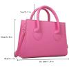 image:imageGORGLITTER Womens Small Crossbody Purse Double Handle Satchel Shoulder Bag Crossbody Square Bag Purse Handbag  Small Double Handle Crossbody Square BagHot Pink