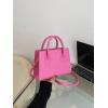 image:imageGORGLITTER Womens Small Crossbody Purse Double Handle Satchel Shoulder Bag Crossbody Square Bag Purse Handbag  Small Double Handle Crossbody Square BagHot Pink