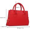 image:imageGORGLITTER Womens Small Crossbody Purse Double Handle Satchel Shoulder Bag Crossbody Square Bag Purse Handbag  Small Double Handle Crossbody Square BagRed