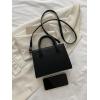 image:imageGORGLITTER Womens Small Crossbody Purse Double Handle Satchel Shoulder Bag Crossbody Square Bag Purse Handbag  Small Double Handle Crossbody Square BagBlack
