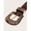 image:imageGORGLITTER Womens Western Belts 70s Concho Rodeo Cowboy Cowgirl Country Leather Belt Boho Vintage BeltsBrown Star