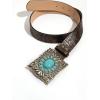 image:imageGORGLITTER Womens Western Belts Turquoise Cowgirl Counrty Concho Buckle Belts Vintage BohemianBronze