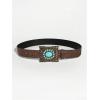 image:imageGORGLITTER Womens Western Belts Turquoise Cowgirl Counrty Concho Buckle Belts Vintage BohemianBrown Square Buckle