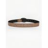 image:imageGORGLITTER Womens Western Leather Belt Vintage Turquoise Buckle Waist Belt for DressBrown Leather