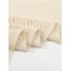 image:imageGORGLITTER Womens Wrap Crochet Shawl Poncho Fringe Lightweight Cardigan Sweater Scarf Western Hollow Out ShrugBeige