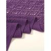 image:imageGORGLITTER Womens Wrap Crochet Shawl Poncho Fringe Lightweight Cardigan Sweater Scarf Western Hollow Out ShrugPurple
