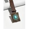 image:imageWomens Turquoise Belts Western Cowgirl Country Vintage Bohemian Rodeo Buckle BeltsBrown