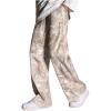 image:imageGORGLITTER Boys Camo Print Baggy Pants Elastic Waist Straight Leg Track Pants Fashion 2026 StreetwearApricot