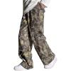 image:imageGORGLITTER Boys Camo Print Baggy Pants Elastic Waist Straight Leg Track Pants Fashion 2026 StreetwearGreen