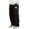 image:imageGORGLITTER Boys Casual Corduroy Pants Patched Elastic Waist Wide Leg Pants with PocketsBlack