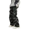 image:imageGORGLITTER Boys Pants Baggy Wide Leg Cargo Pants Casual Y2K Sweatpants Elastic Waist Trousers Clothes 816YGreen