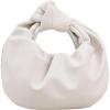 image:imageGORGLITTER Womens Cute Hobo Bag Ruched Twist PU Leather Clutch Purse Handbag with Magnetic Closure  Cute Ruched Twist PU LeatherWhite