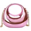 image:imageGORGLITTER Womens Metallic Clutch Purse Glamourous Crossbody Handbags Top Handle Mini Chain BagsPink