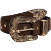 image:imageGORGLITTER Womens Western Belts 70s Concho Rodeo Cowboy Cowgirl Country Leather Belt Boho Vintage BeltsBrown Star
