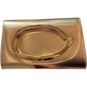 image:imageGORGLITTER Womens Clutch Purses PU Leather Formal Evening Bags Metal Chain Handbags Trendy 2026Gold