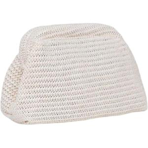 image:imageGORGLITTER Womens Crochet Purses Wedding Prom Summer Beach Bag Dumpling Cloud Evening Clutch PursesWhite