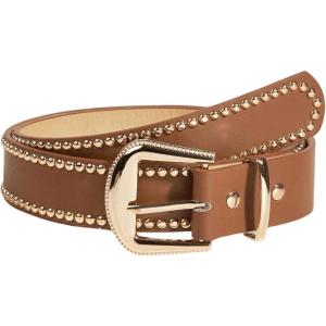 image:imageGORGLITTER Womens Rhinestone Cowgirl Belts Bling Western Leather Belt for Jeans PantsCamel