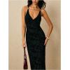image:imageGORGLITTER Womens Backless Wedding Guest Derby Maxi Dress Birthday Cocktail Summer Vacation Boho Going Out Sun DressesBlack