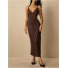 image:imageGORGLITTER Womens Backless Wedding Guest Derby Maxi Dress Birthday Cocktail Summer Vacation Boho Going Out Sun DressesBrown